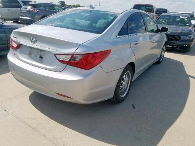 5NPEB4AC9BH294360 - 2011 HYUNDAI SONATA GLS SILVER photo 4