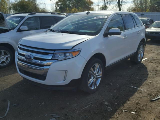 2FMDK3KC7EBA33373 - 2014 FORD EDGE LIMIT WHITE photo 2