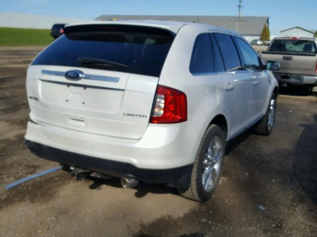 2FMDK3KC7EBA33373 - 2014 FORD EDGE LIMIT WHITE photo 4