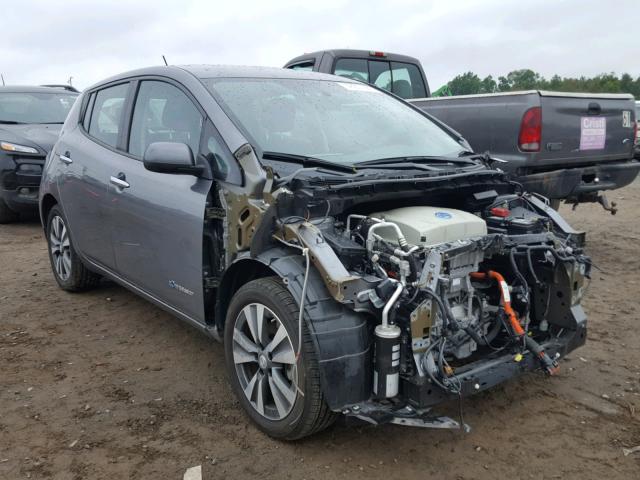 1N4AZ0CP6FC330158 - 2015 NISSAN LEAF S GRAY photo 1