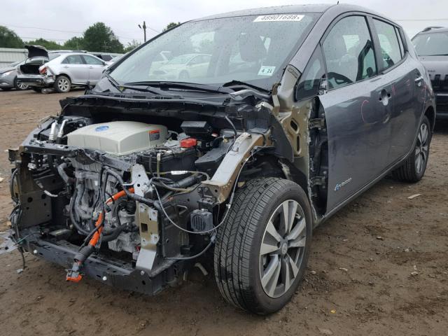 1N4AZ0CP6FC330158 - 2015 NISSAN LEAF S GRAY photo 2