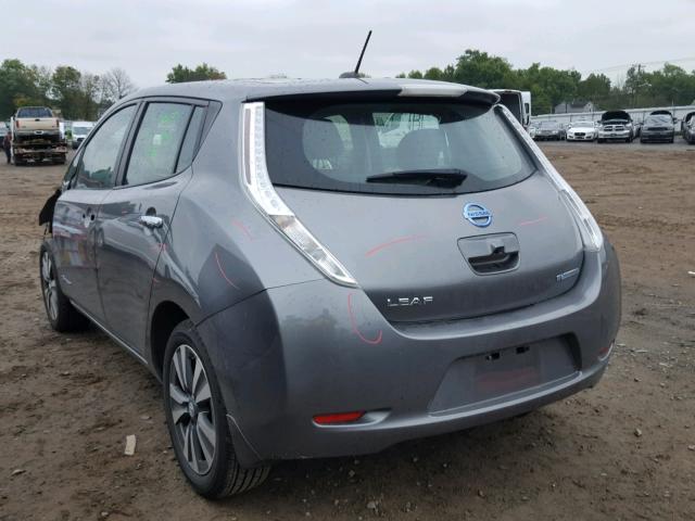 1N4AZ0CP6FC330158 - 2015 NISSAN LEAF S GRAY photo 3