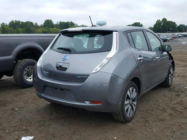 1N4AZ0CP6FC330158 - 2015 NISSAN LEAF S GRAY photo 4