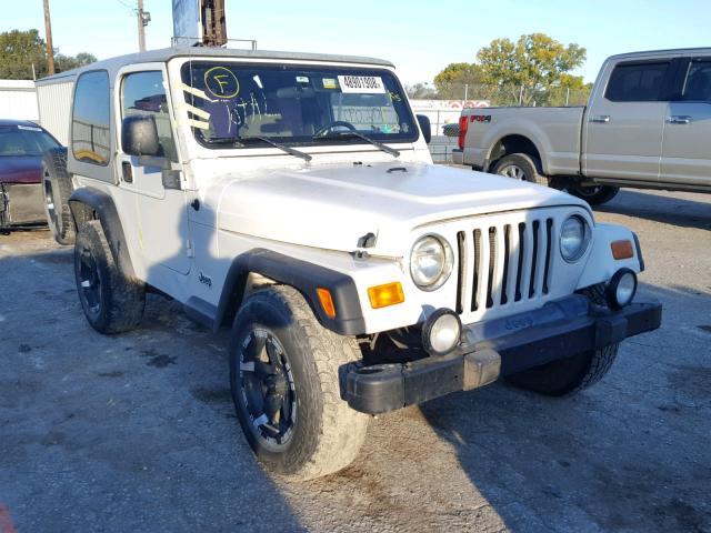 1J4FA49S23P359617 - 2003 JEEP WRANGLER / WHITE photo 1