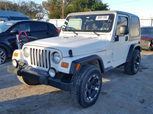 1J4FA49S23P359617 - 2003 JEEP WRANGLER / WHITE photo 2