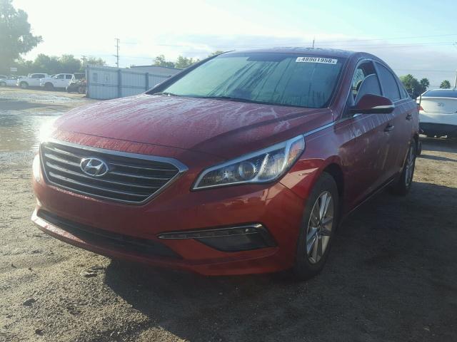 5NPE24AA6FH137096 - 2015 HYUNDAI SONATA ECO BURGUNDY photo 2