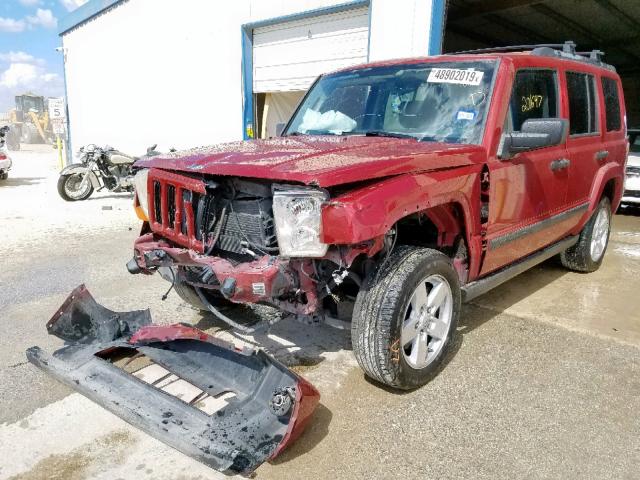 1J8HH48N56C254287 - 2006 JEEP COMMANDER წითელი ფოტო 2