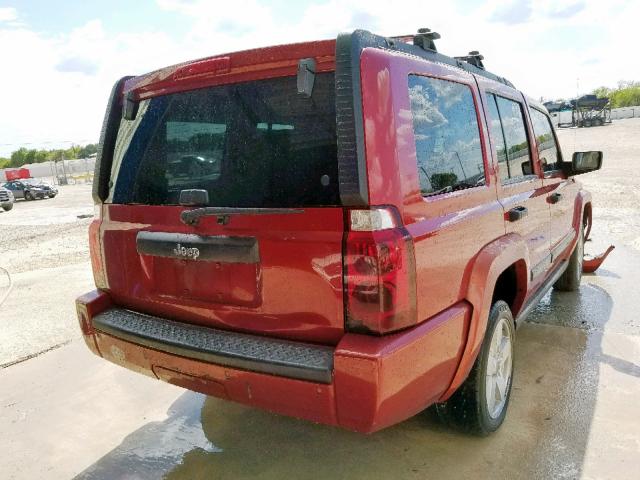 1J8HH48N56C254287 - 2006 JEEP COMMANDER წითელი ფოტო 4