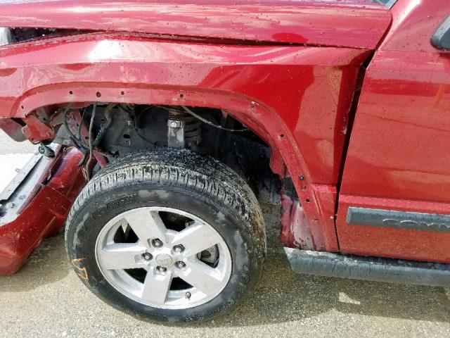 1J8HH48N56C254287 - 2006 JEEP COMMANDER წითელი ფოტო 9