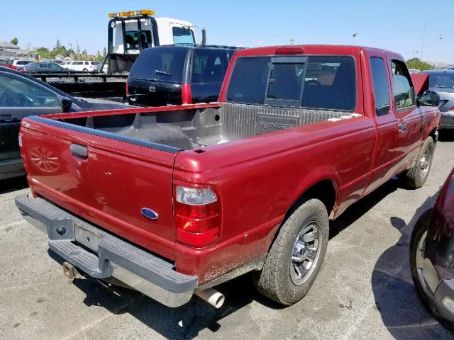 1FTYR44U35PA05348 - 2005 FORD RANGER SUP RED photo 4