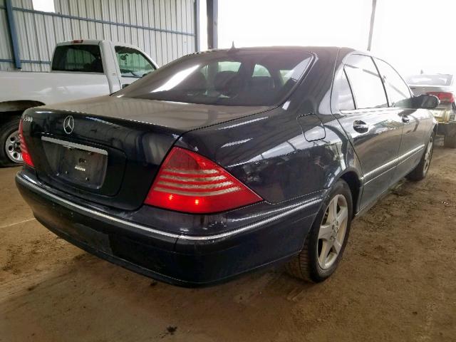 WDBNG75J55A444650 - 2005 MERCEDES-BENZ S 500 BLACK photo 4