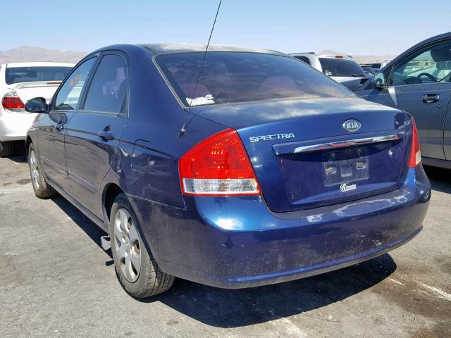 KNAFE121275387054 - 2007 KIA SPECTRA EX BLUE photo 3