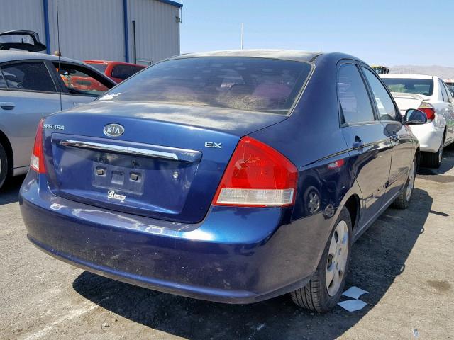 KNAFE121275387054 - 2007 KIA SPECTRA EX BLUE photo 4