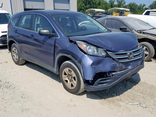 3CZRM3H30DG708028 - 2013 HONDA CR-V LX BLUE photo 1