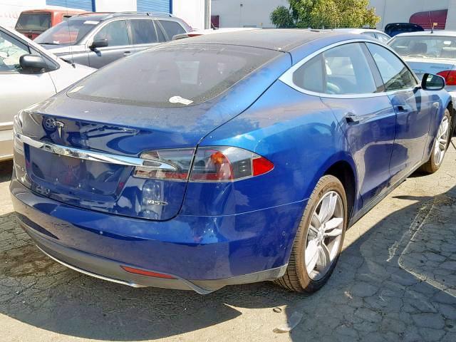 5YJSA1E22FF106580 - 2015 TESLA MODEL S Mavi foto 4