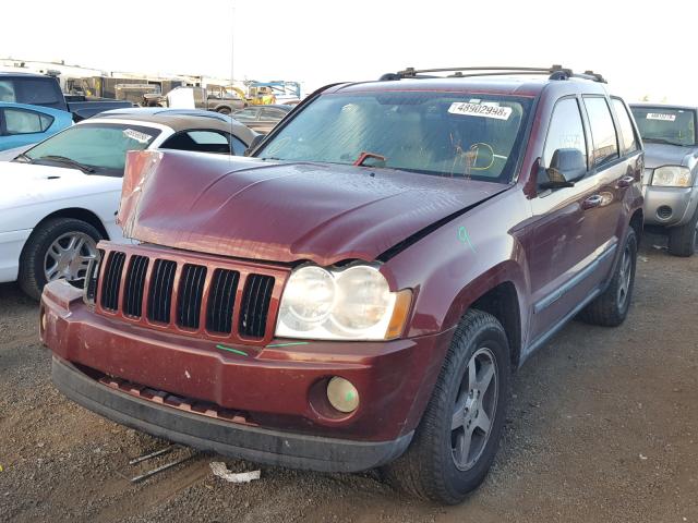 1J8GS48K27C657681 - 2007 JEEP GRAND CHER RED photo 2