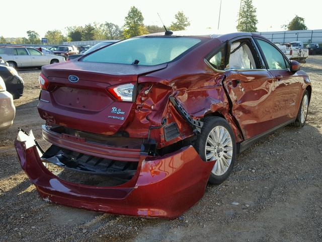 3FA6P0UUXER291333 - 2014 FORD FUSION S H MAROON photo 4