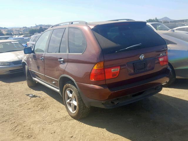 WBAFA53501LH78617 - 2001 BMW X5 3.0I BURGUNDY photo 3