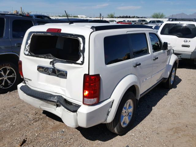 1D8GT58K27W718666 - 2007 DODGE NITRO SLT WHITE photo 4