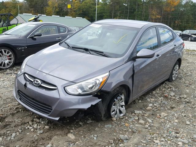 KMHCT4AE2GU964619 - 2016 HYUNDAI ACCENT SE GRAY photo 2