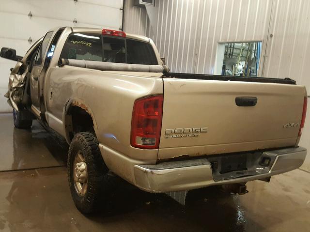 3D3KU28C23G808171 - 2003 DODGE RAM 2500 S TAN photo 3