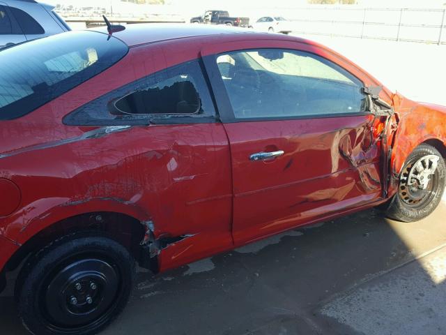 1G1AT18H297231345 - 2009 CHEVROLET COBALT LT RED photo 9