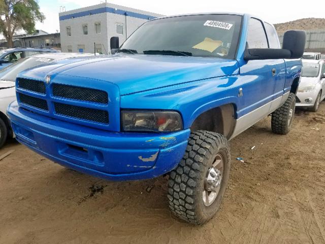 3B7KF23692M221101 - 2002 DODGE RAM 2500 BLUE photo 2