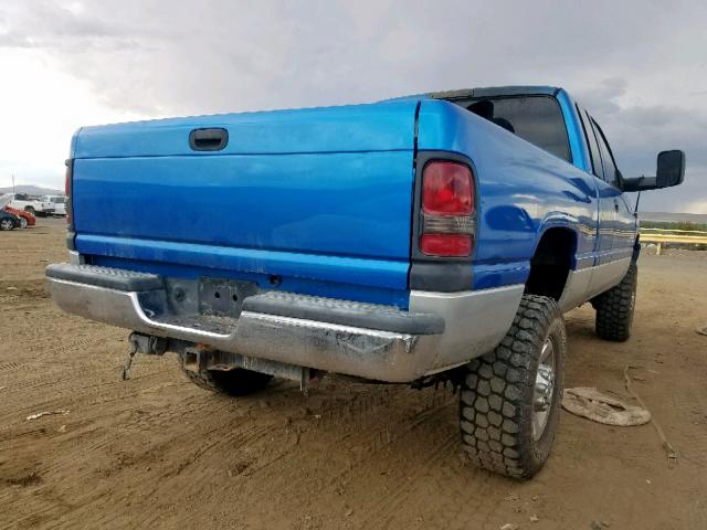 3B7KF23692M221101 - 2002 DODGE RAM 2500 BLUE photo 4