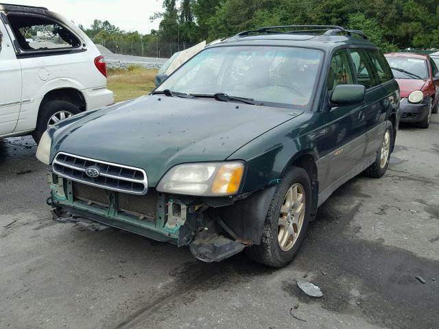 4S3BH6868Y7624757 - 2000 SUBARU LEGACY OUT GREEN photo 2