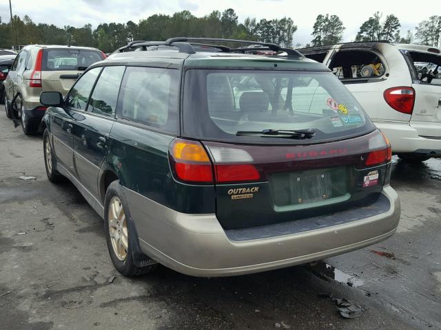 4S3BH6868Y7624757 - 2000 SUBARU LEGACY OUT GREEN photo 3