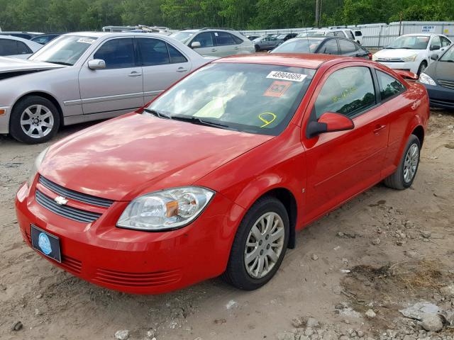 1G1AT18HX97242402 - 2009 CHEVROLET COBALT LT RED photo 2