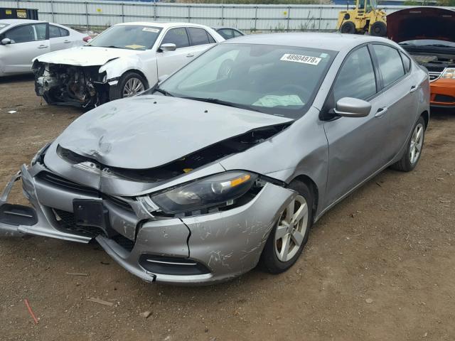 1C3CDFBB8FD265225 - 2015 DODGE DART SXT GRAY photo 2