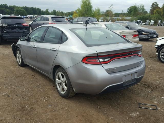 1C3CDFBB8FD265225 - 2015 DODGE DART SXT GRAY photo 3