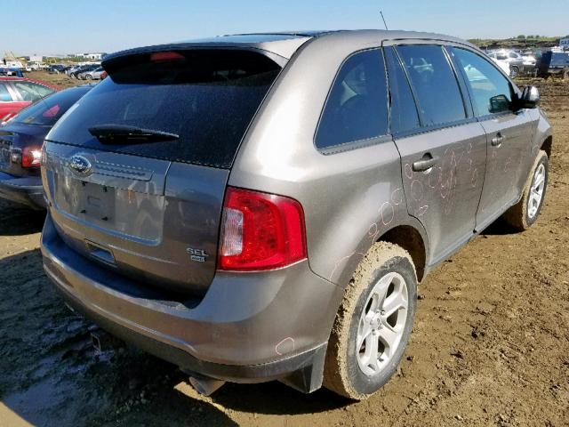 2FMDK4JC1DBB31692 - 2013 FORD EDGE SEL GRAY photo 4