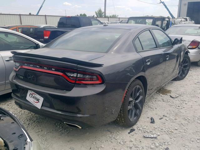 2C3CDXBG8KH670466 - 2019 DODGE CHARGER SX CHARCOAL photo 4