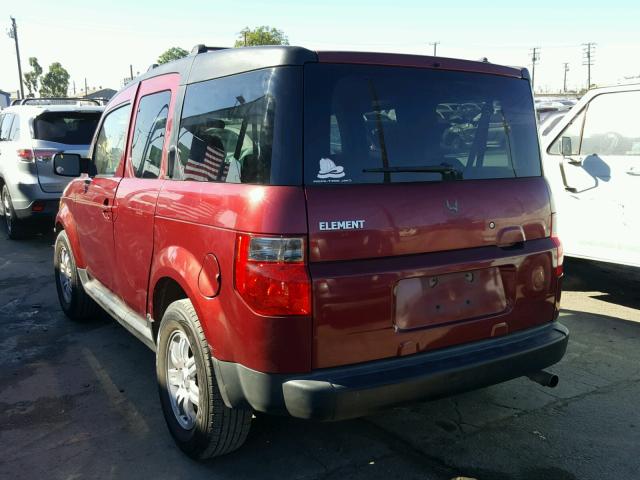 5J6YH28786L016831 - 2006 HONDA ELEMENT EX BURGUNDY photo 3