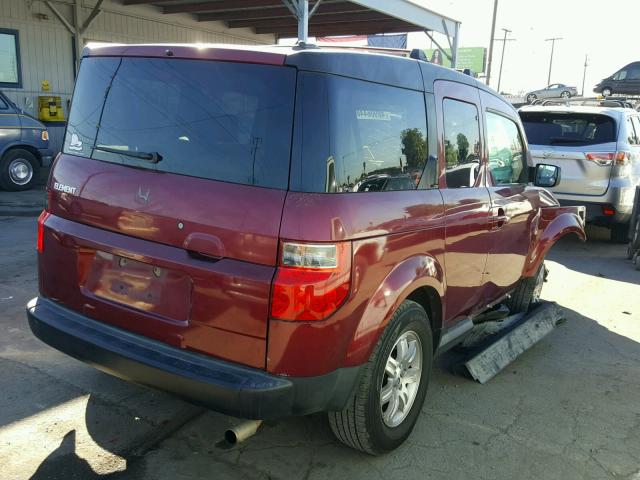 5J6YH28786L016831 - 2006 HONDA ELEMENT EX BURGUNDY photo 4