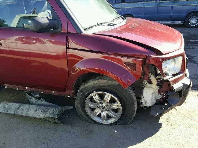 5J6YH28786L016831 - 2006 HONDA ELEMENT EX BURGUNDY photo 9