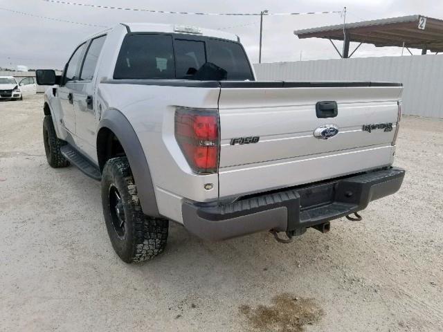 1FTFW1R61BFD09658 - 2011 FORD F150 SVT R SILVER photo 3