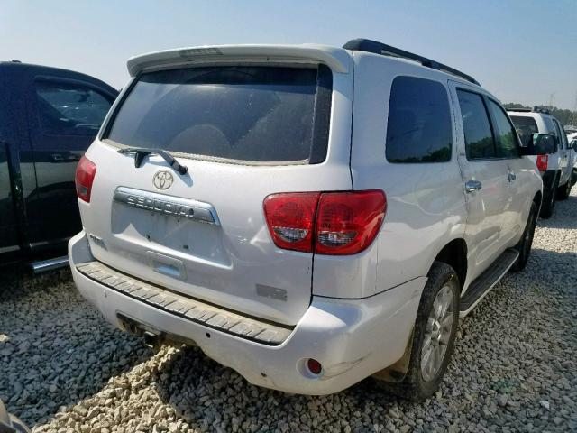 5TDBY67A58S004749 - 2008 TOYOTA SEQUOIA PL WHITE photo 4