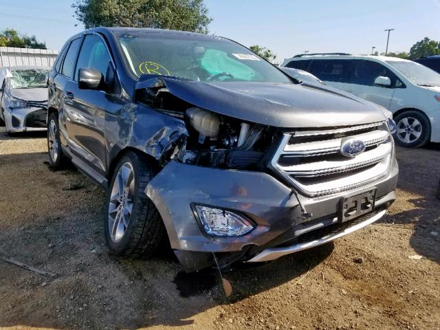 2FMTK3K98FBB74051 - 2015 FORD EDGE TITAN GRAY photo 1