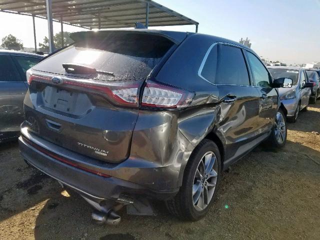 2FMTK3K98FBB74051 - 2015 FORD EDGE TITAN GRAY photo 4