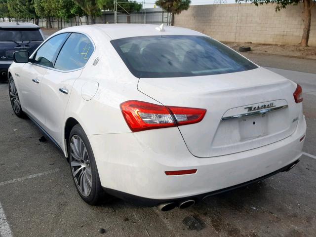 ZAM57XSA1F1141352 - 2015 MASERATI GHIBLI WHITE photo 3