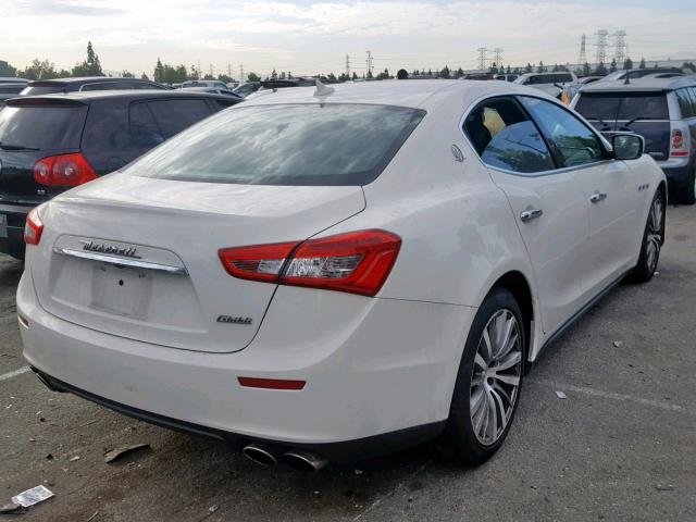 ZAM57XSA1F1141352 - 2015 MASERATI GHIBLI WHITE photo 4