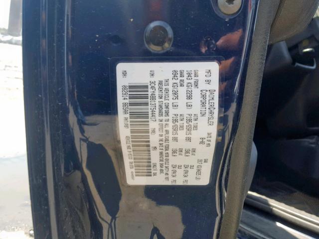 3C4FY48B13T544417 - 2003 CHRYSLER PT CRUISER BLUE photo 10