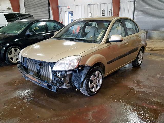 KNADE123566179347 - 2006 KIA RIO GOLD photo 2