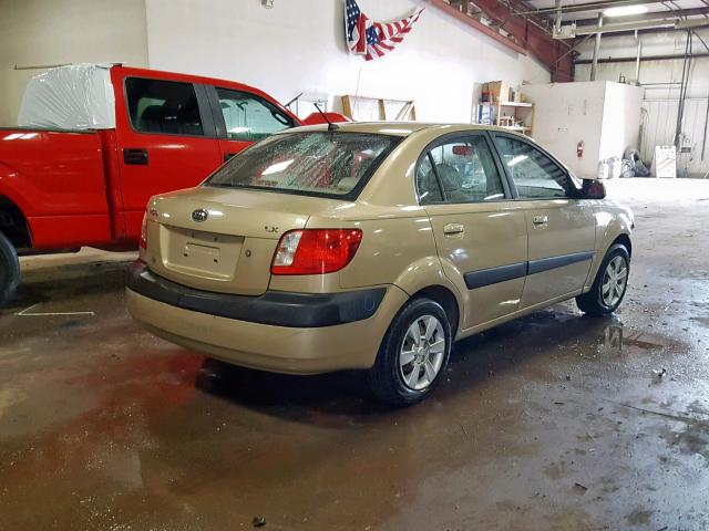 KNADE123566179347 - 2006 KIA RIO GOLD photo 4