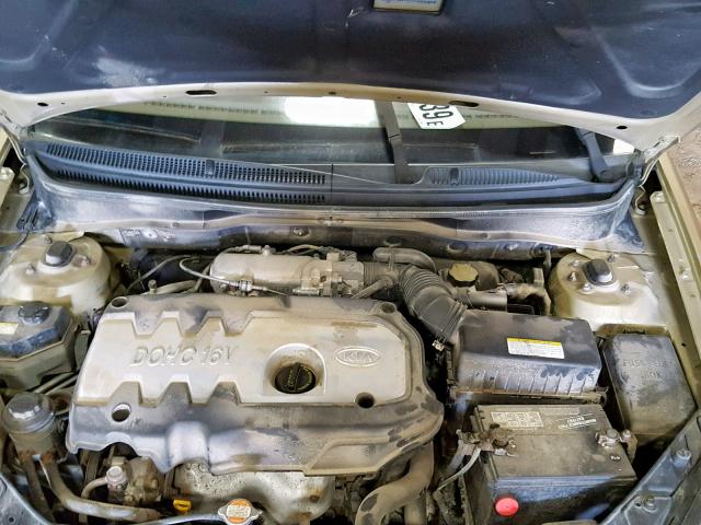 KNADE123566179347 - 2006 KIA RIO GOLD photo 7