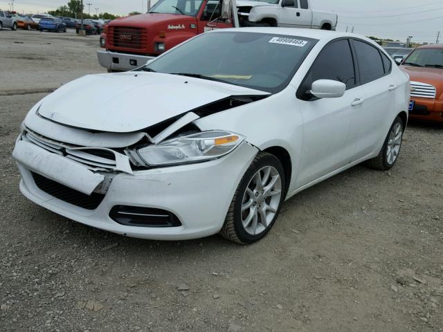 1C3CDFBA7DD302561 - 2013 DODGE DART SXT WHITE photo 2