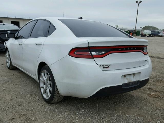 1C3CDFBA7DD302561 - 2013 DODGE DART SXT WHITE photo 3